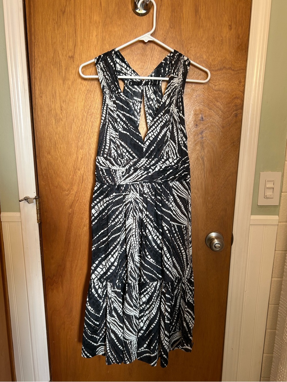 Plenty by Tracy Reese Women's Tie Back Halter Abstract Fit & FlareDress Sz 10